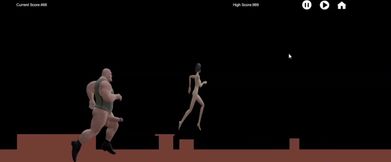 Naked Run raw caught muscular hunk destroyed during gameplay
