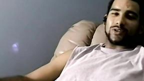 ”Ebony amateur making his sweet shaft spray spunk”