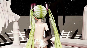 Hatsune Miku Hentai Dance Vocaloid Undress MMD 3D Blonde Hair