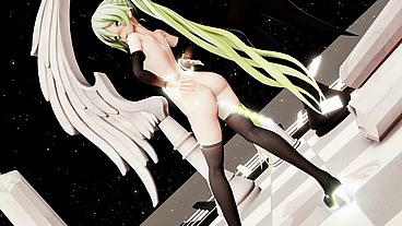 Hatsune Miku Hentai Dance Vocaloid Undress MMD 3D Blonde Hair