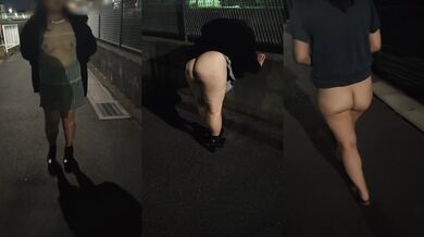 Japanese housewife’s jiggling ass walks free in public