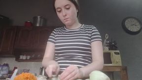 Chopping onion