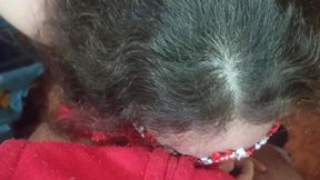 I come home tired from work and my wife greets me with a delicious blowjob.