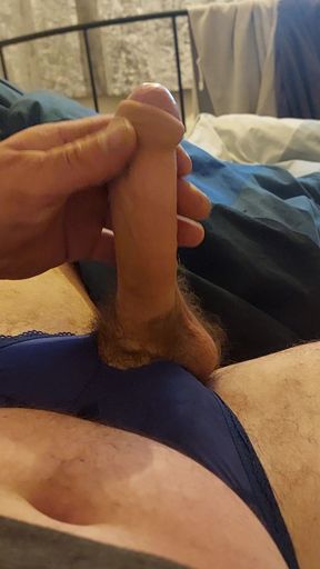 Stroking my hard cock again