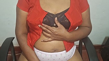 Asian Beauty in Red Dress