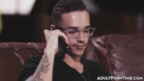 Busty shemale Korra Del Rio sucks and cock rides a hung dude