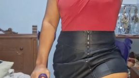 Amputee SAK super sexy with high heel and crutches