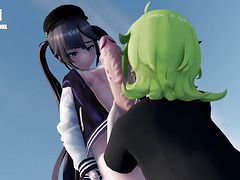 genshin impact futanari mona collei suckjob deepthroat
