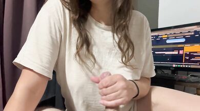 I'll talk dirty while I jerk you off and cum inside your mouth