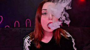 Eye Contact Goddess Alt Girl Redhead Vape Smoking Fetish SFW