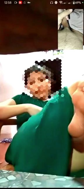 My Step Stepsister Showing Her Pussy on Video Call