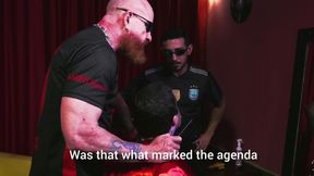 Threesome latino bareback