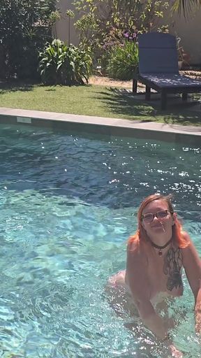 3 Hot Guys Fuck Me by the Pool
