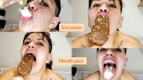Eating my icecream - Mouth play - Mouth Fetish