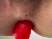 Trying my new dildo during self-isolation