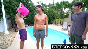 Stepuncle Jake Lawrence and Ryan Kneeds feeds me their big cocks