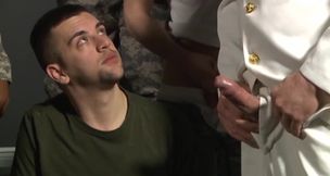 Army men proceed with taking down their uniforms to fuck a lot