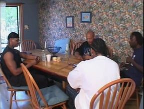 Big black cock in sexy blonde...black and white anal threesome