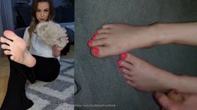 Her feet are so addictive to fuck, suck and sniff compilation