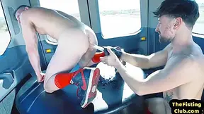 Cocksucked Stud In Jockstrap Fists Bj Lover Ass In The Van