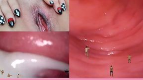 Giantess pussy endoscopy vs micro man