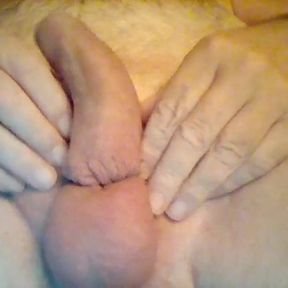 Lying and playing with my cock