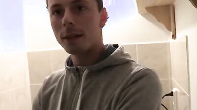 Watch how a slim young guy with a big dick handles a threesome and handjobs in POV CZECH HUNTER 170