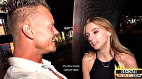 Amateur blondie fucked by stranger
