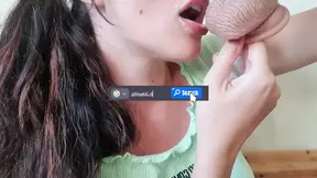 Amateur GF sucks cock and shows big tits