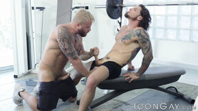 Gym jocks Archer Croft & Riley Mitchell in wild butt plowing