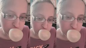 ASMR HUGE BUBBLE GUM - ASMR, Bubble Gum Fetish, Eye Glasses Fetish, Lip Fetish