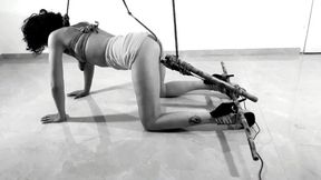 Subspace: Part 2/3 Sub Train - Neck Tie, Gag Ball, Anal Hook, Magic Wand Bondage On Her Knees