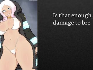 Princess Hibana from FireForce trains u to be a sissy joi cei with sex-toy domination