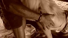 Two hobos banging girlfriend in shanty, Paraty-style