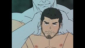 Chris and Mr. X Engage in Hardcore Animated Gay Sex with Big Dicks and Muscles