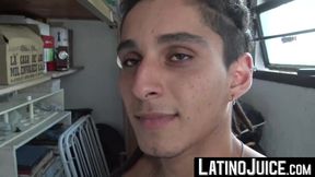 LatinoJuice.com - Long haired employee Cain bred hard after jerking his long dick