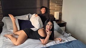 Cheating Brunette Tease, Screws & Gets Creamed on Ass.