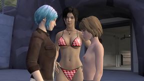 Lara Croft & Chloe Team Up With Max for Intense 3D Anime Action