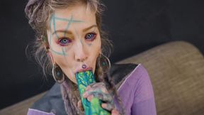 tattooed hippie s anal fucking with big toy and get fuck by real big cock