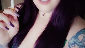 Manipulative Curvy Goddess Teases while Smoking