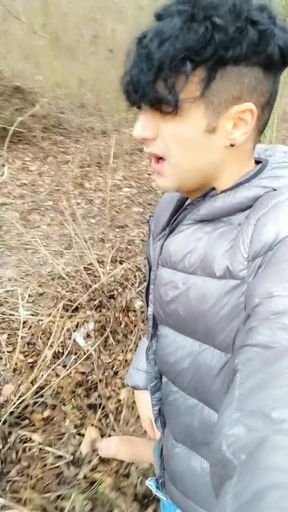 Two Cumshots While Walking Outdoor - Cum After Cum