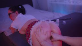lecherous husband piss on tits his lady s and anal fuck her, and she gets oral creampie.