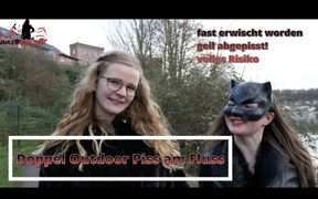 Hot Double Piss From 2 Wet Pussies by the River