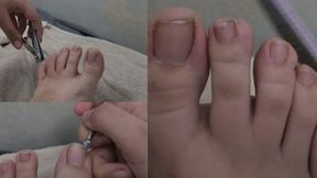 Pampering My Toes: Trimming, Cleaning, and Creamy Care Close-Up