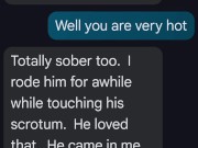 "Happy Father's Day"-Real Cheating Wife texts hubby bragging about fucking guy from bar Sat. night