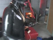 Catsuit with Hood and Inflatable Buttplug Camgirl
