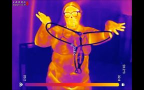 First Time Locked in Chastity Belt! Thick BBW Ass Fingered Deep Then Stuffed with 2 Huge Butt Plugs Thermal POV