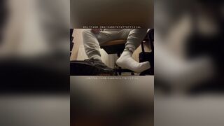 Perspiring Nike socks prepped for the next buyer! £30 including delivery. Or bag yourself both a pair of sweat-soaked socks and a pair of spunk packed trunks £50