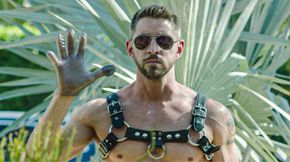 Hairy Hunk Explores Ass Play With Mysterious Leather Dom