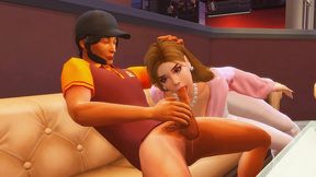 family taboo perverted stepdaughter seduced a pizza delivery guy and seduced him to cum on pizza (hentai + sims 4 + sfm)